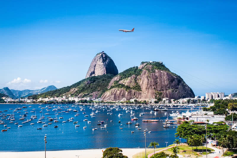 Auf dem Foto sieht man die Copacabana in Rio.  